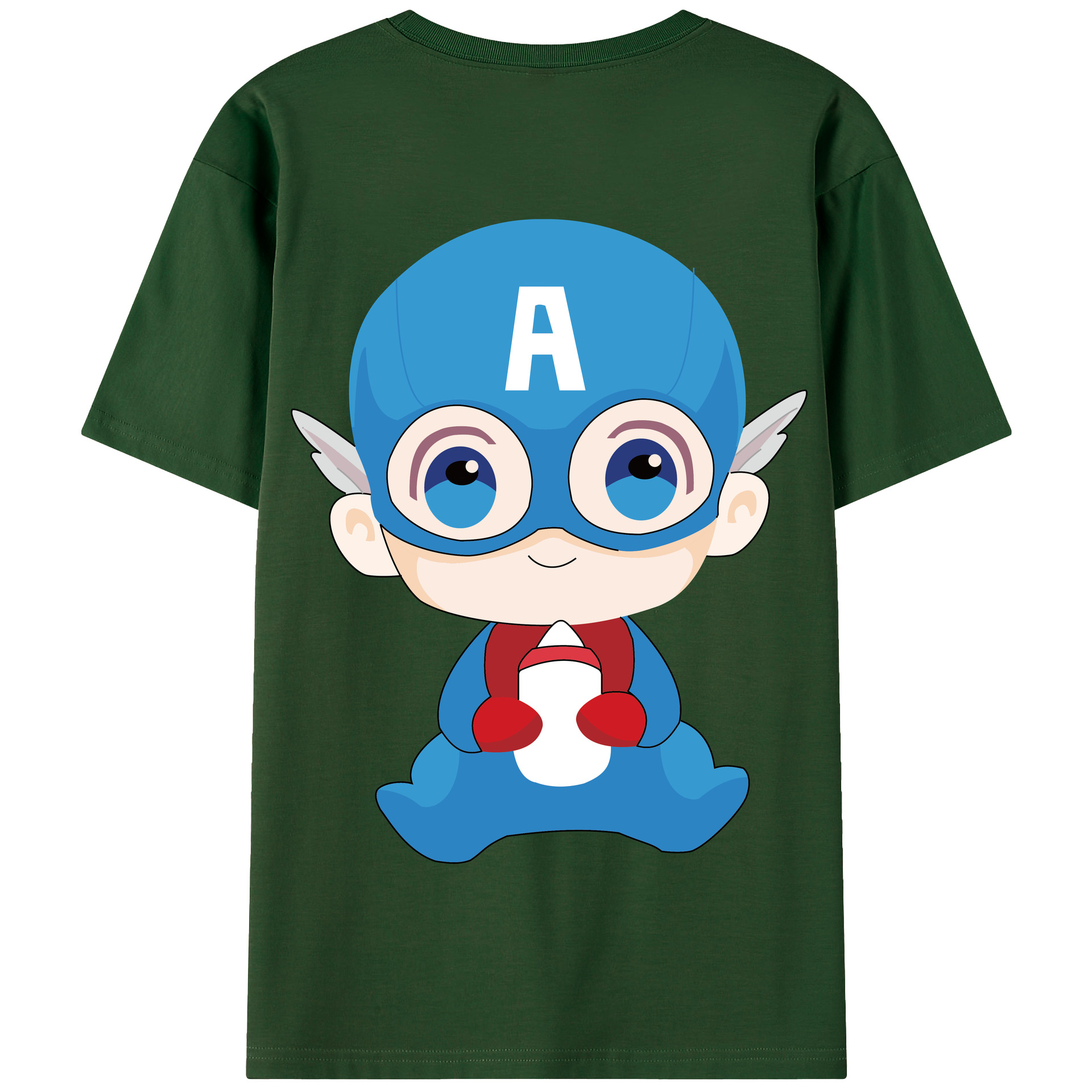 （画像用） アベンジャーズ The Avengers 綿100％半袖Tシャツ（背面プリント）